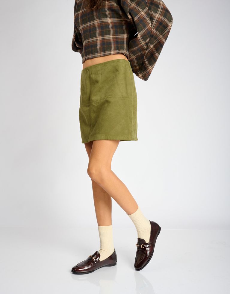 נעלי נשים - Yuko Imanishi - נעלי מוקסין מבריקות SACHI - חום1