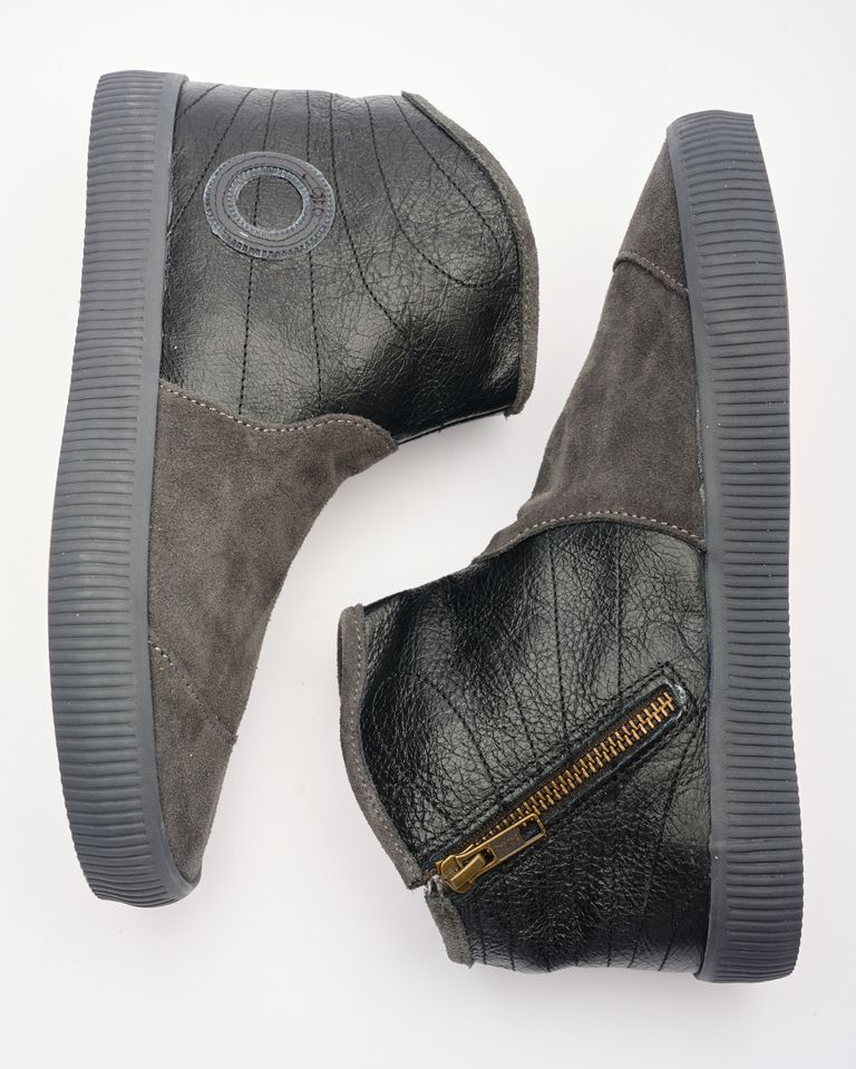 נעלי נשים - Aro - מגפונים משולבים NOELLE - אפור   שחור4