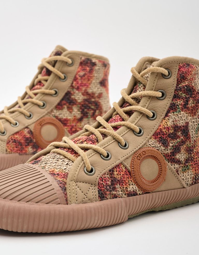 נעלי נשים - Aro - סניקרס גבוהות CHARLIE - בז'   כתום1