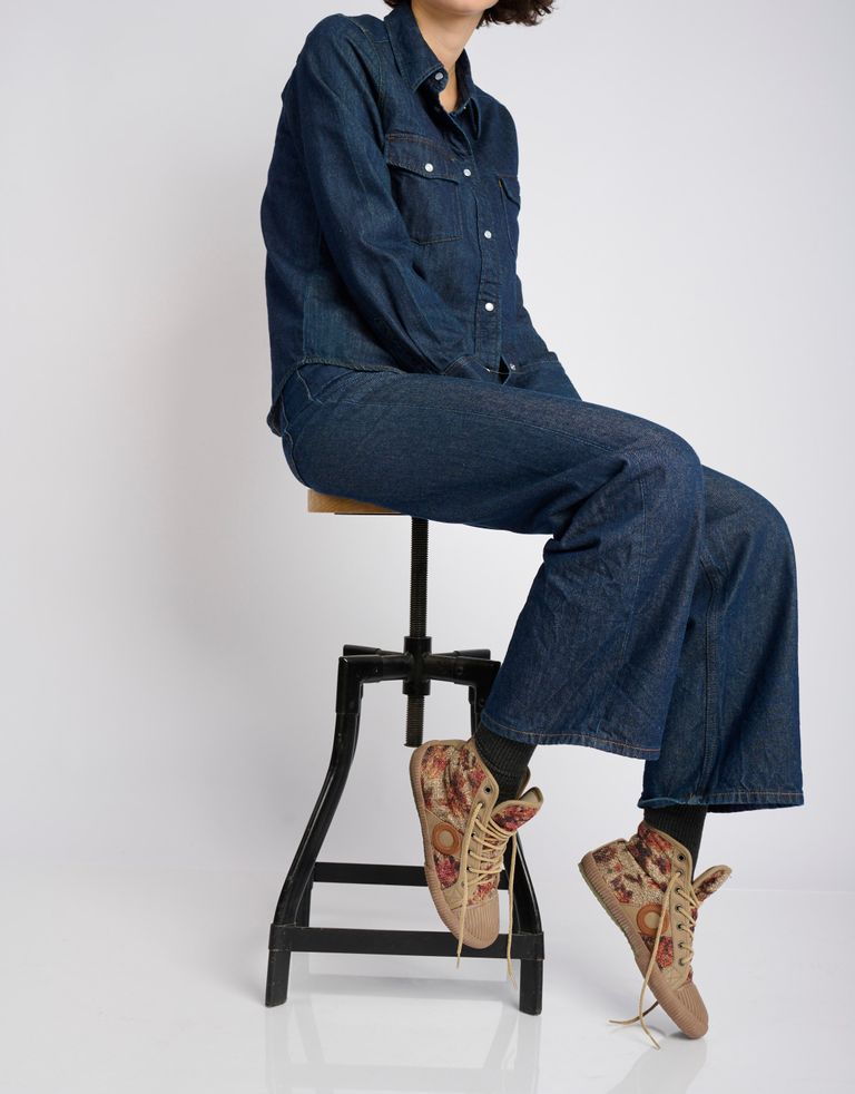 נעלי נשים - Aro - סניקרס גבוהות CHARLIE - בז'   כתום2