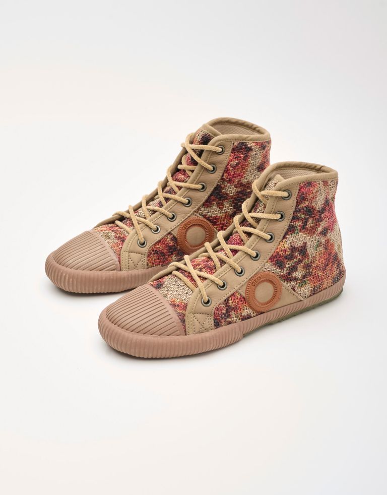 נעלי נשים - Aro - סניקרס גבוהות CHARLIE - בז'   כתום4