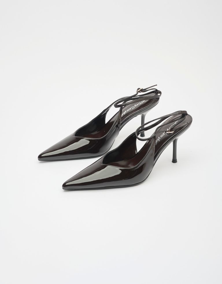 נעלי נשים - Jeffrey Campbell - נעלי סירה לק EXECUTIVE - חום2