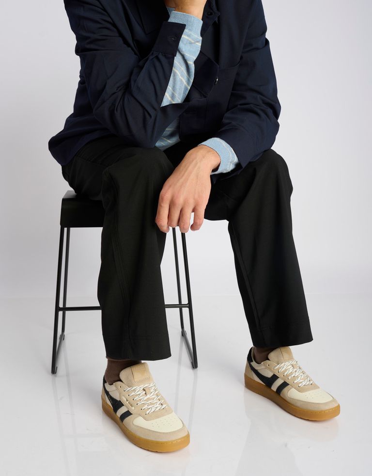 נעלי גברים - Gola - סניקרס בד וזמש HAWK 83 - לבן   שחור1