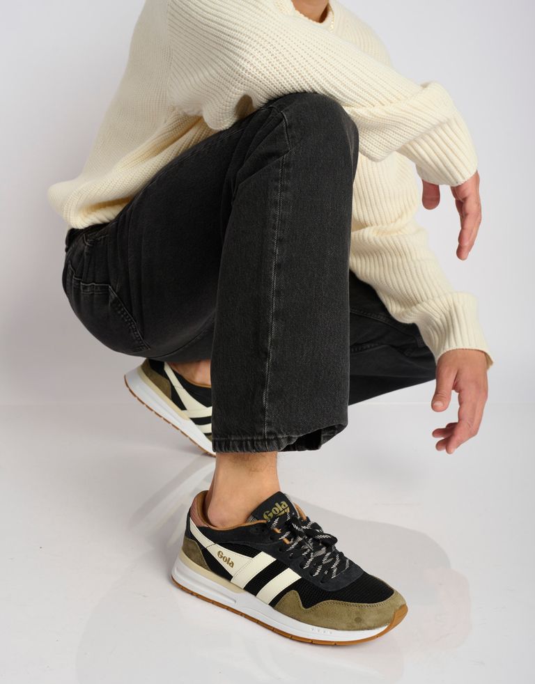 נעלי גברים - Gola - סניקרס בד וזמש DELTA - שחור1