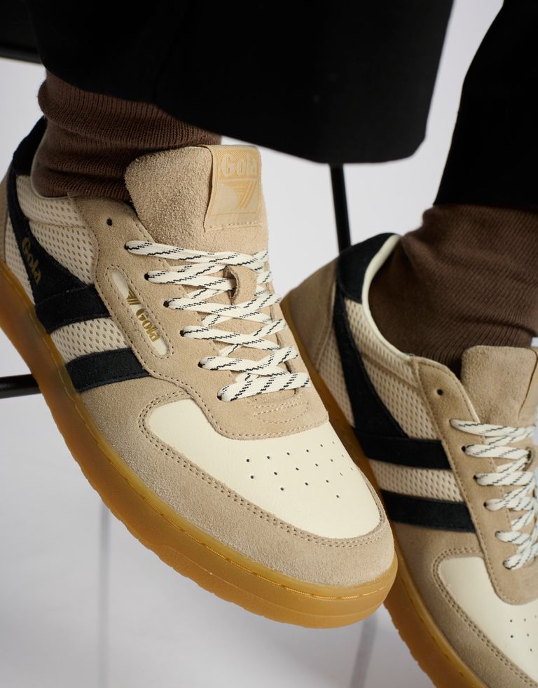 נעלי גברים - Gola - סניקרס בד וזמש HAWK 83 - לבן   שחור3