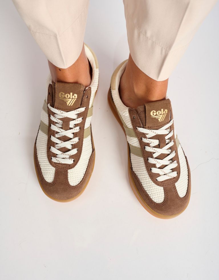 נעלי נשים - Gola - סניקרס  CYCLONE ZEPHIR - חום   לבן2