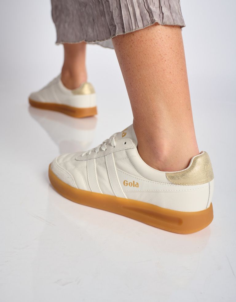 נעלי נשים - Gola - סניקרס עור STADIA - לבן4