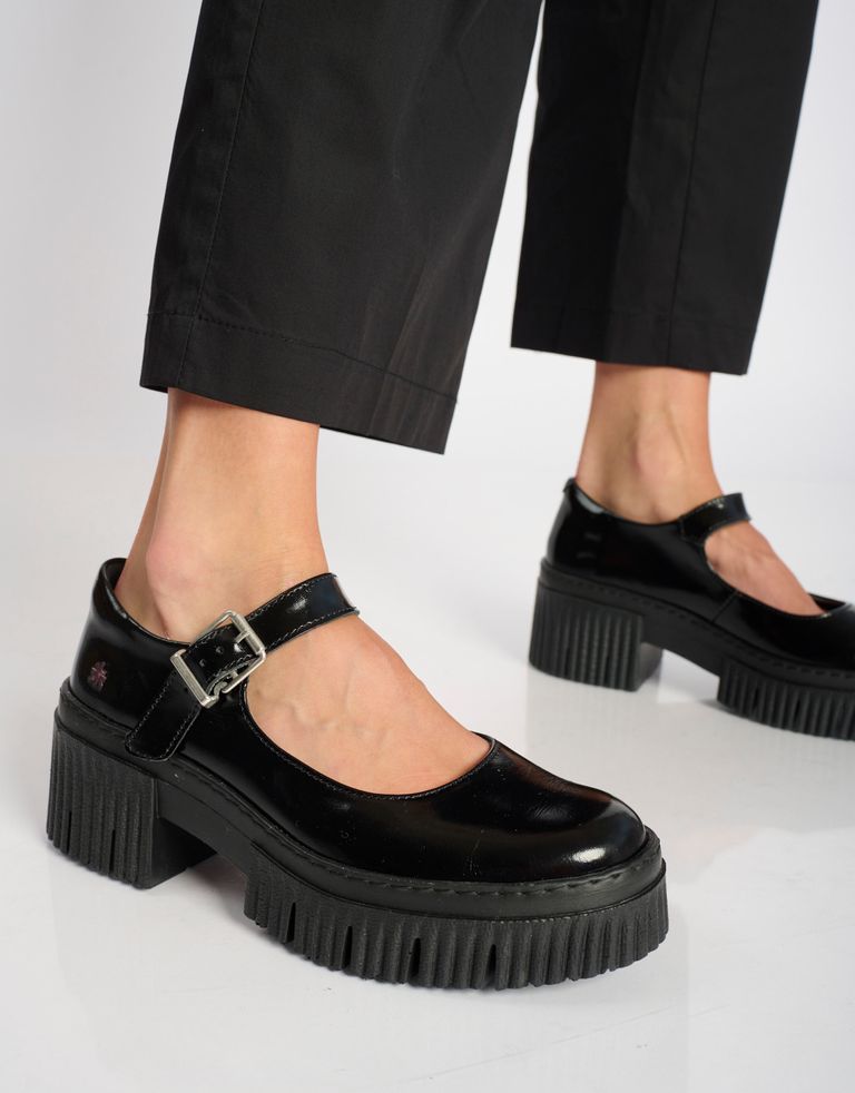 נעלי נשים - Art - נעלי בובה YORK - שחור מבריק4