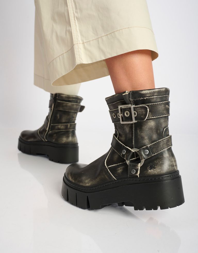 נעלי נשים - Art - מגפוני פלטפורמה LEEDS - שחור מיוחד1