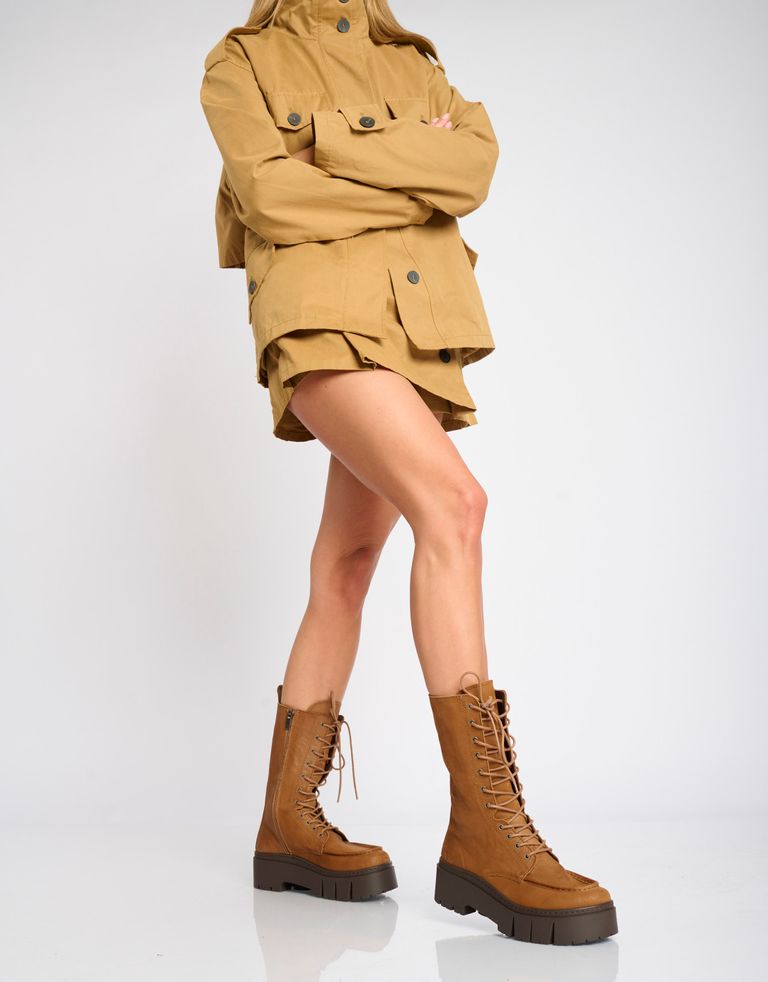 נעלי נשים - Art - מגפיים עם שרוכים LEEDS - קאמל