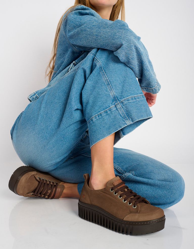 נעלי נשים - Art - נעלי עור שרוכים BRIGHTON - חום1