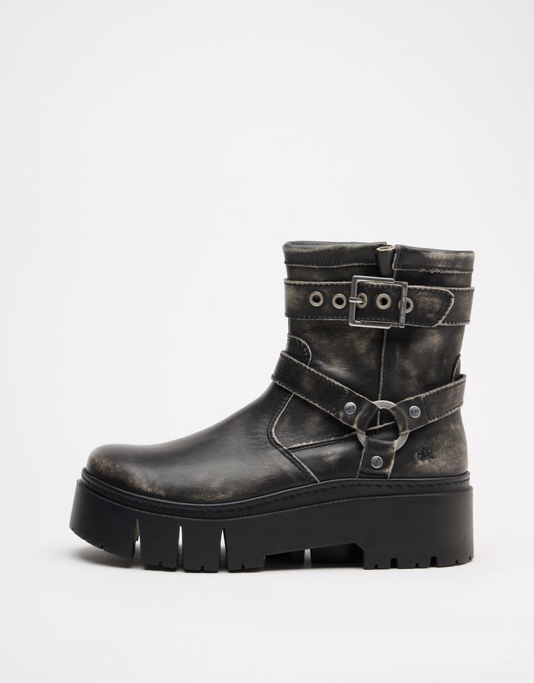 נעלי נשים - Art - מגפוני פלטפורמה LEEDS - שחור מיוחד2