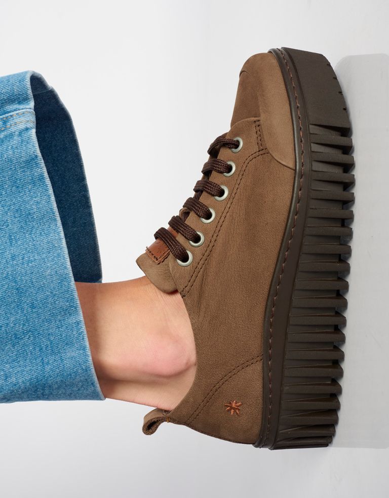 נעלי נשים - Art - נעלי עור שרוכים BRIGHTON - חום4