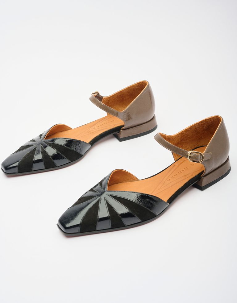 נעלי נשים - Chie Mihara - נעלי סירה שטוחות GASI - שחור אפור2