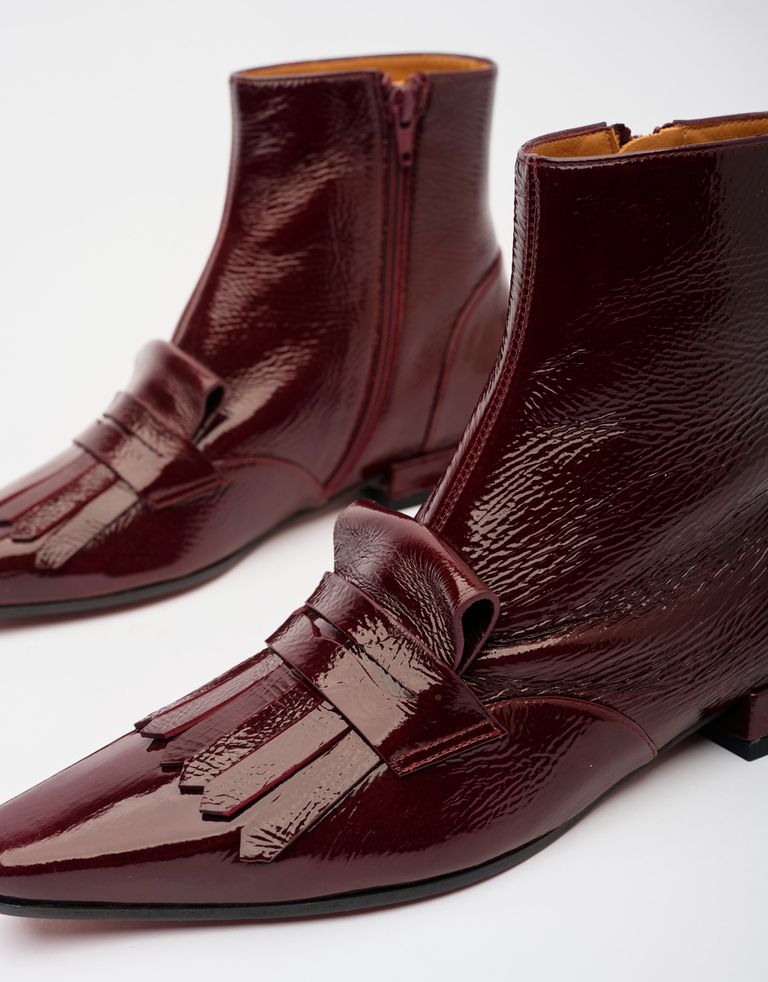 נעלי נשים - Chie Mihara - מגפונים שטוחים GATUSA - בורדו3