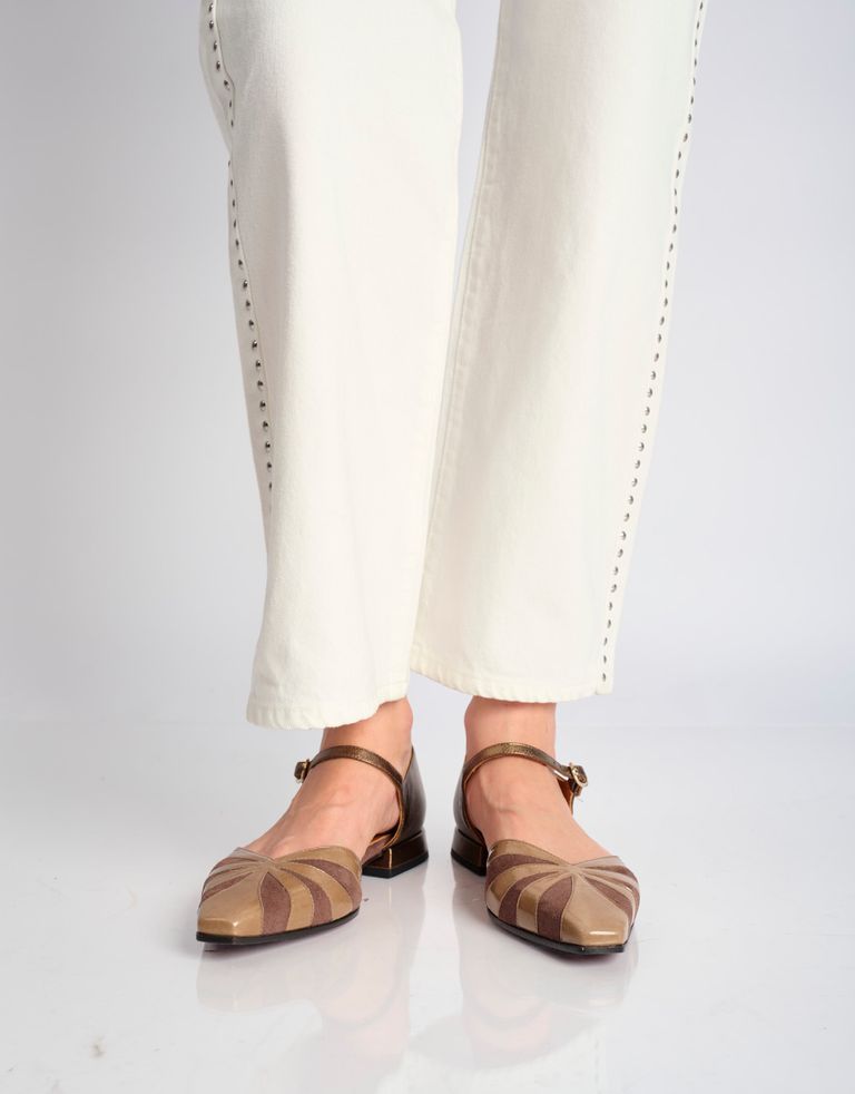 נעלי נשים - Chie Mihara - נעלי סירה שטוחות GASI - אפור חום3