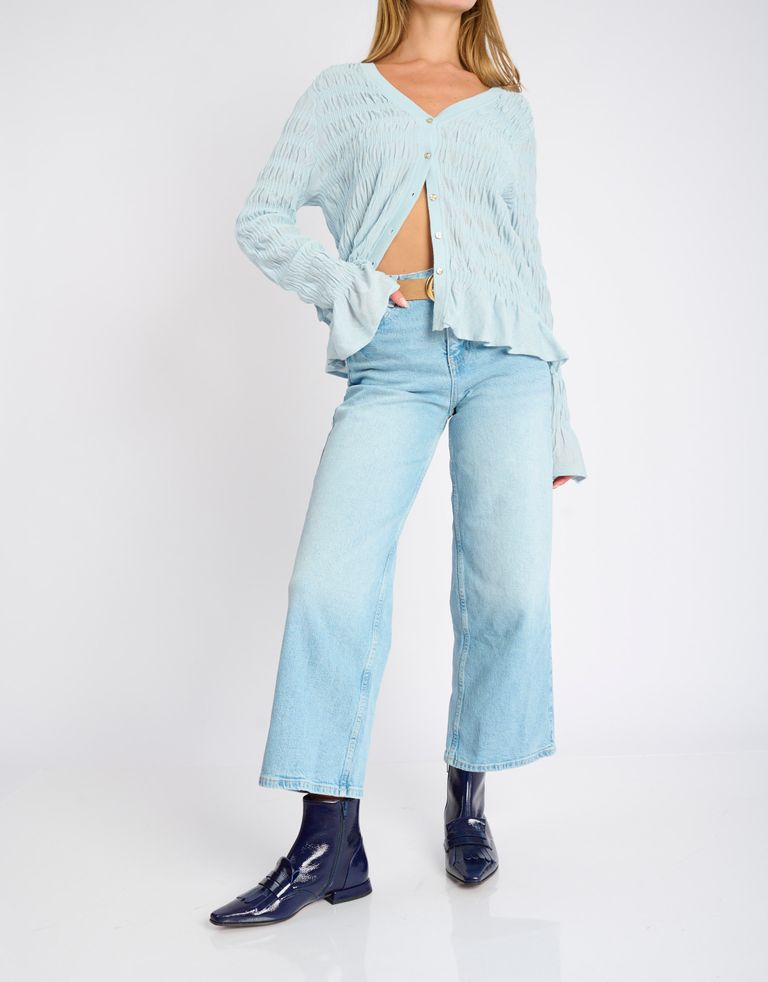 נעלי נשים - Chie Mihara - מגפונים שטוחים GATUSA - כחול4