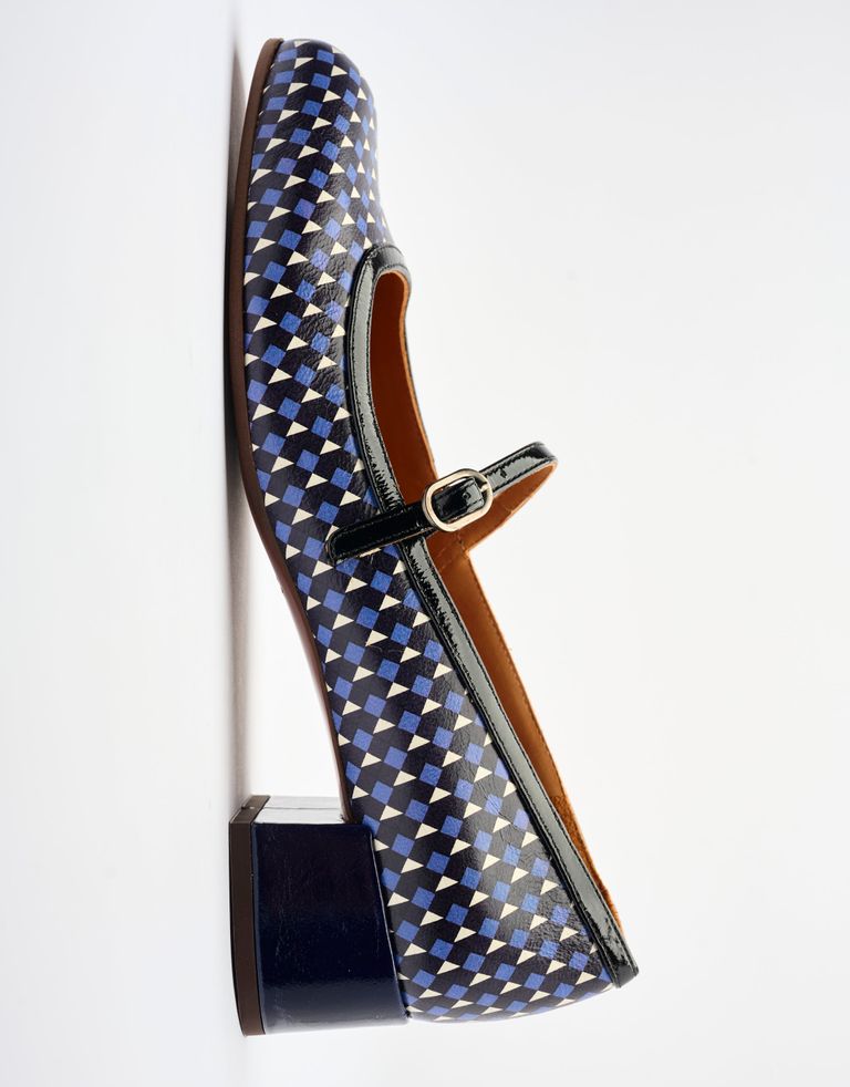 נעלי נשים - Chie Mihara - נעלי בובה עם עקב RENI - שחור כחול3