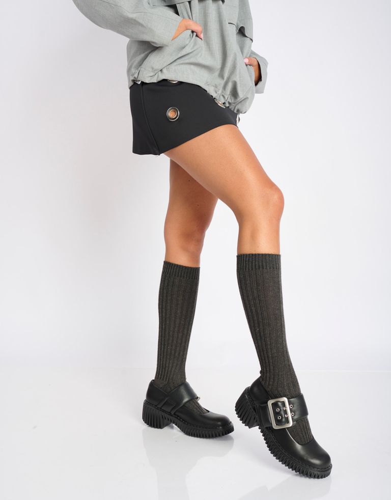 נעלי נשים - 4CCCCEES - נעלי בובה עם עקב PLITA JI - שחור1