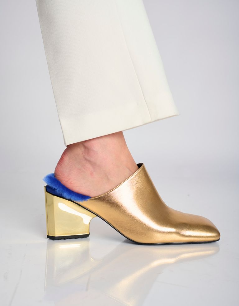 נעלי נשים - 4CCCCEES - כפכפי עקב MIRROR ELLA - זהב2