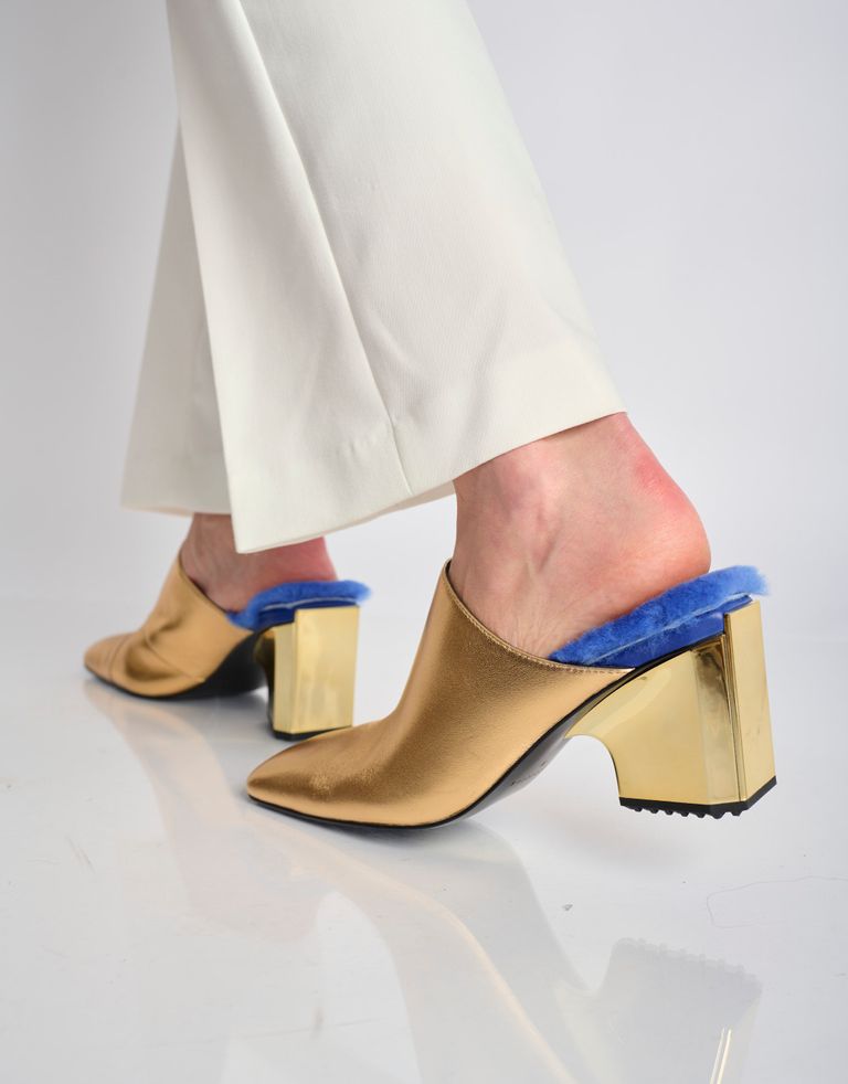 נעלי נשים - 4CCCCEES - כפכפי עקב MIRROR ELLA - זהב4