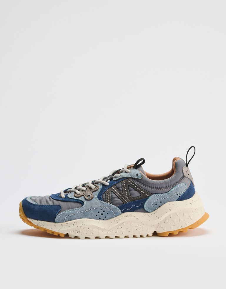 נעלי גברים - Flower Mountain - סניקרס זמש ובד SOLIN - כחול2