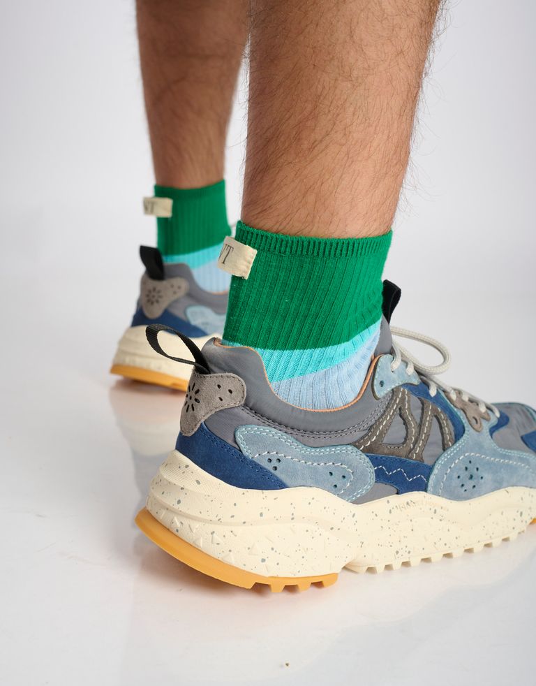 נעלי גברים - Flower Mountain - סניקרס זמש ובד SOLIN - כחול3