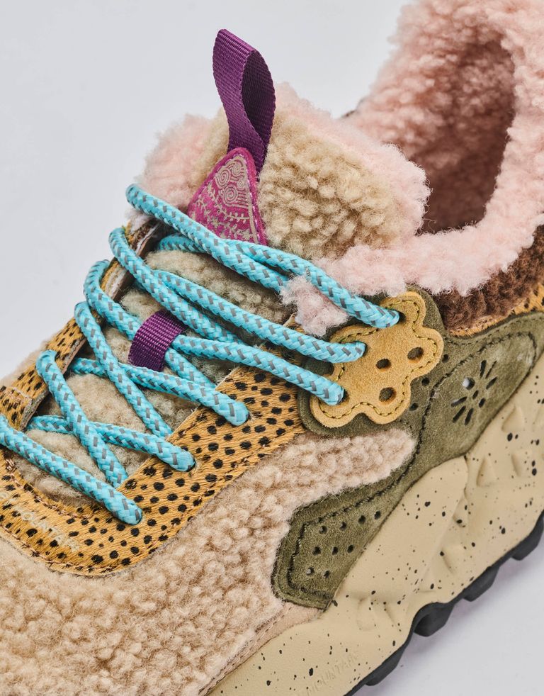 נעלי נשים - Flower Mountain - סניקרס KOTETSU טדי - בז'   חום1