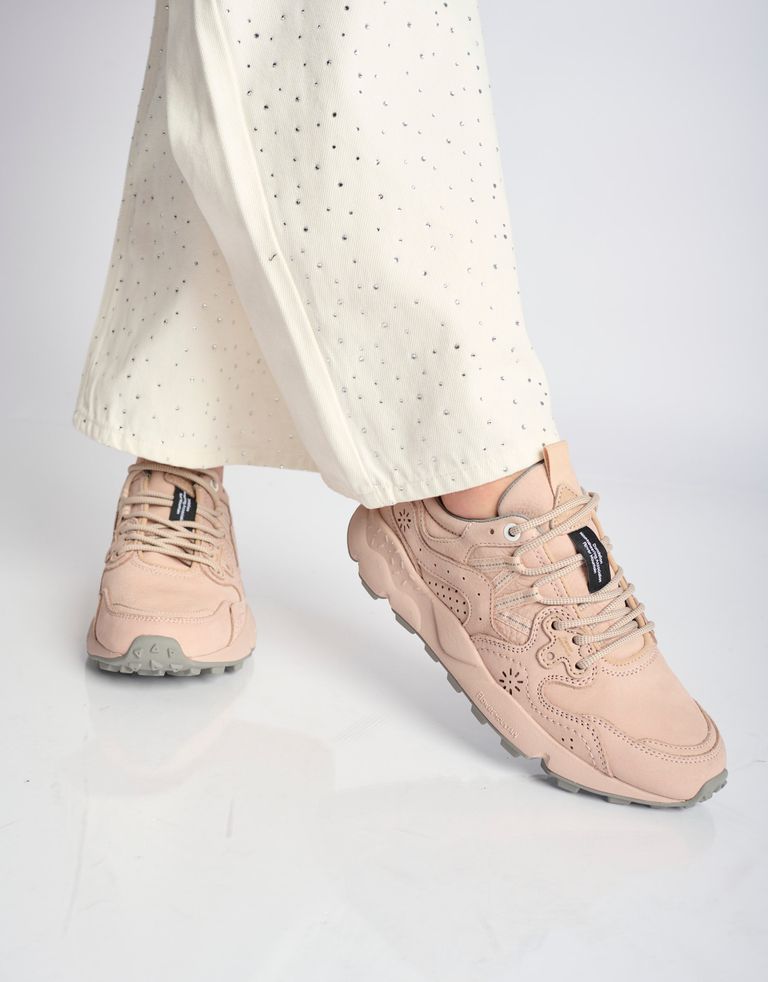 נעלי נשים - Flower Mountain - סניקרס עור YAMANO - ורוד בהיר1