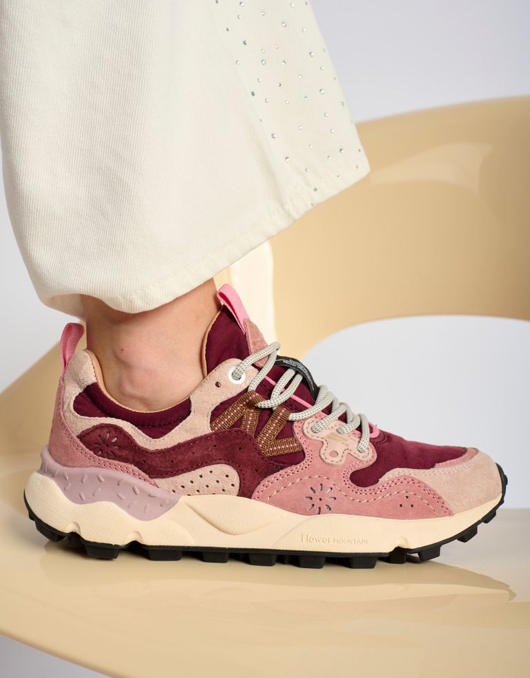 נעלי נשים - Flower Mountain - סניקרס YAMANO 3 - בורדו1