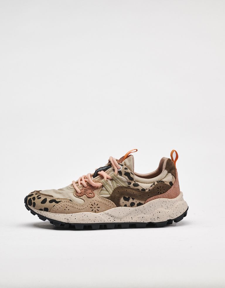 נעלי נשים - Flower Mountain - סניקרס מנומרות YAMANO - בז'   חום4