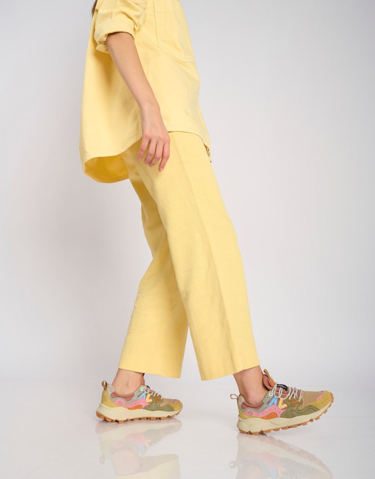 נעלי נשים - Flower Mountain - סניקרס YAMANO 3 - בז'   ורוד3