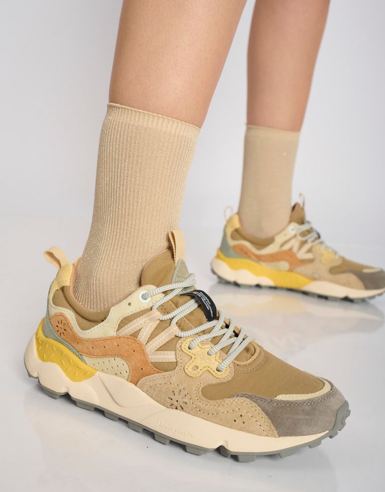 נעלי נשים - Flower Mountain - סניקרס YAMANO 3 - אפור חום4