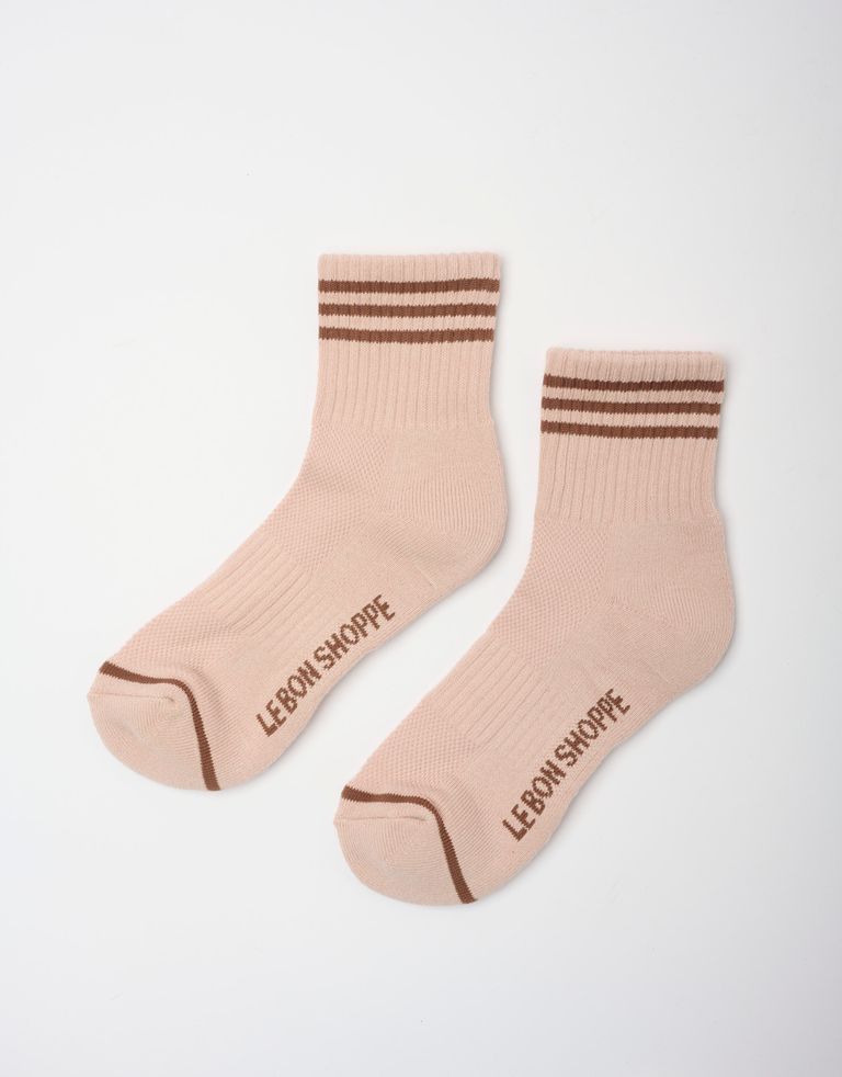 נעלי נשים - Le Bon Shoppe - גרביים GIRLFRIEND - ורוד3