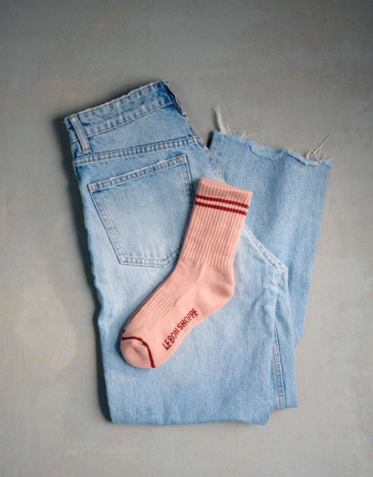 נעלי נשים - Le Bon Shoppe - גרביים BOYFRIEND - ורוד1