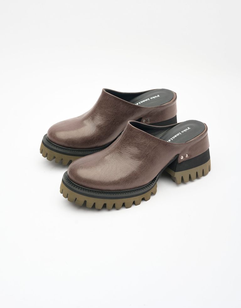 נעלי נשים - Yuko Imanishi - כפכפים עם עקב RYU - חום3