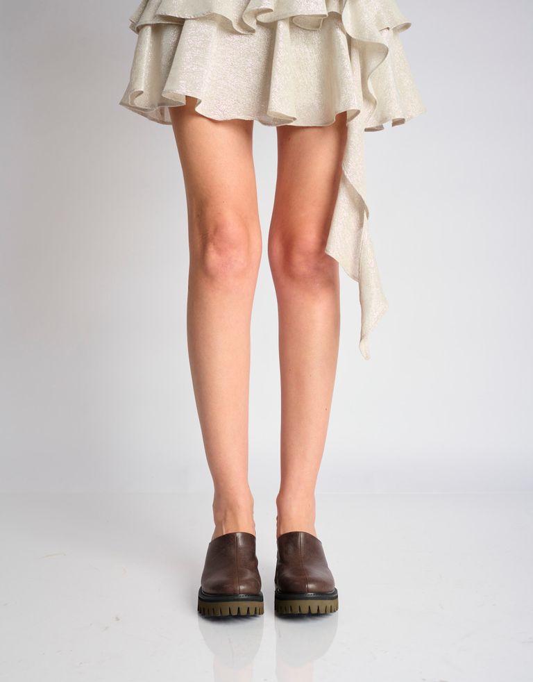 נעלי נשים - Yuko Imanishi - כפכפים עם עקב RYU - חום4