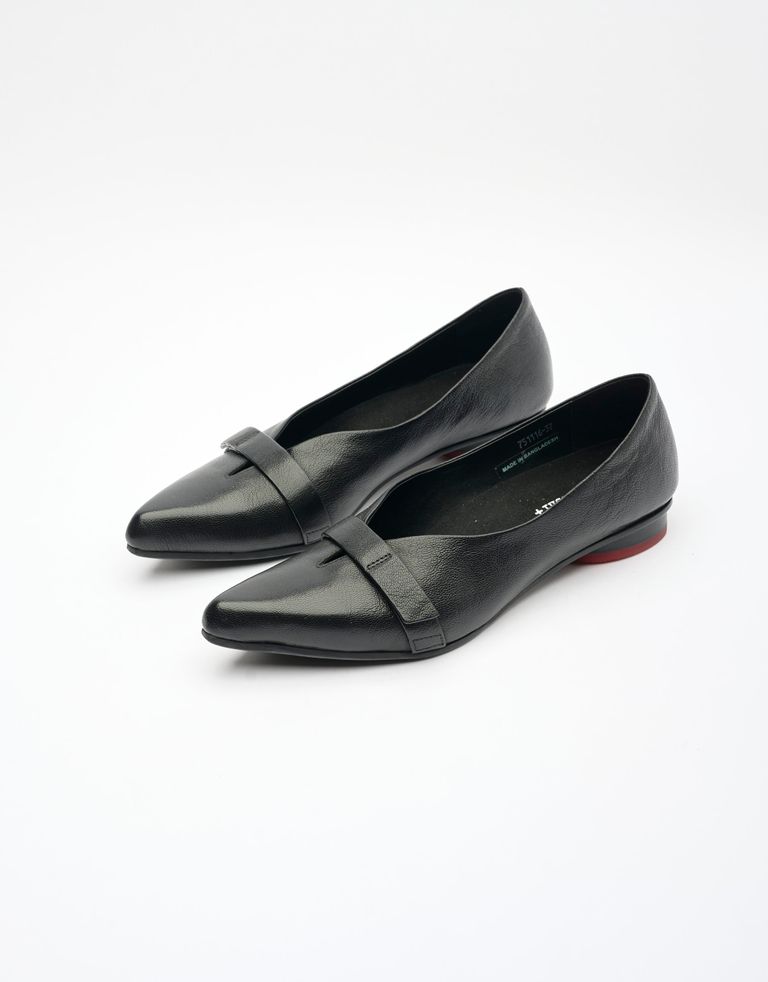 נעלי נשים - Yuko Imanishi - נעלי סירה שטוחות SASA - שחור3