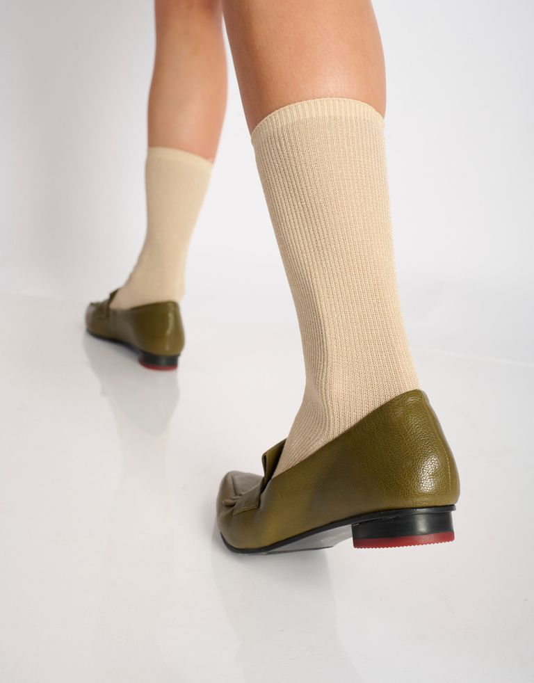 נעלי נשים - Yuko Imanishi - נעלי סירה שטוחות COTONA - זית4