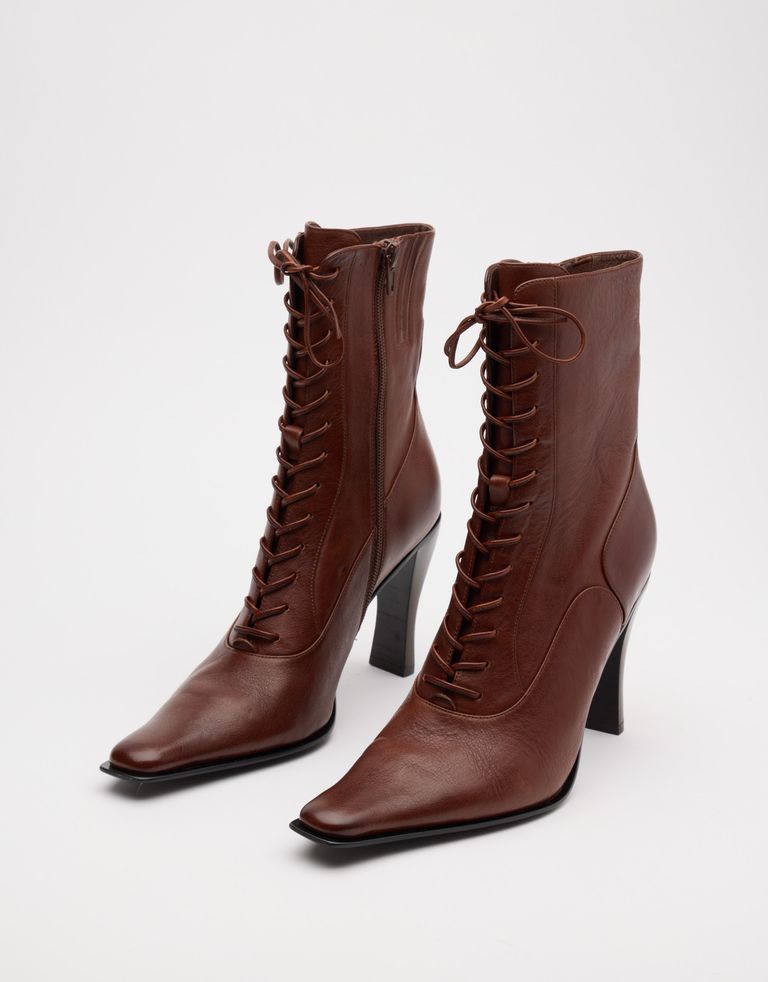 נעלי נשים - Jeffrey Campbell - מגפוני עקב BEBOLDU - חום3