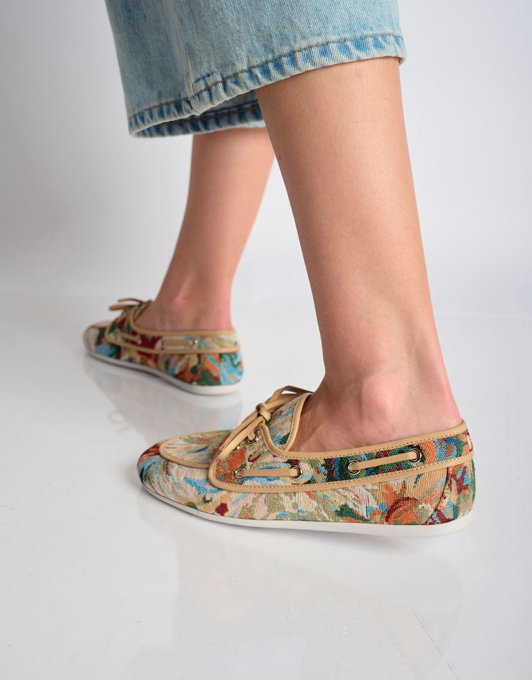 נעלי נשים - Jeffrey Campbell - מוקסינים פרחוניים BOAST - בז'4