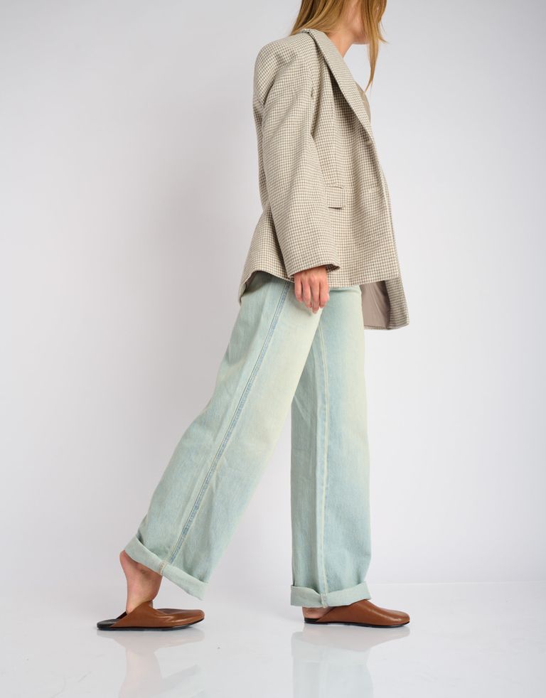 נעלי נשים - Jeffrey Campbell - כפכפי עור שטוחים GUNTER - חום3