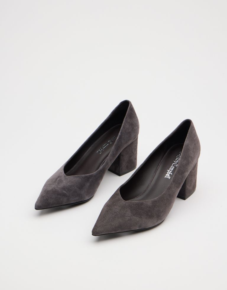 נעלי נשים - Jeffrey Campbell - נעלי סירה  HOURGLASS - אפור3