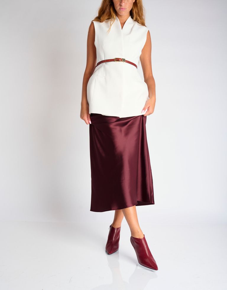 נעלי נשים - Jeffrey Campbell - מגפונים עם עקב LAVERNA - בורדו2