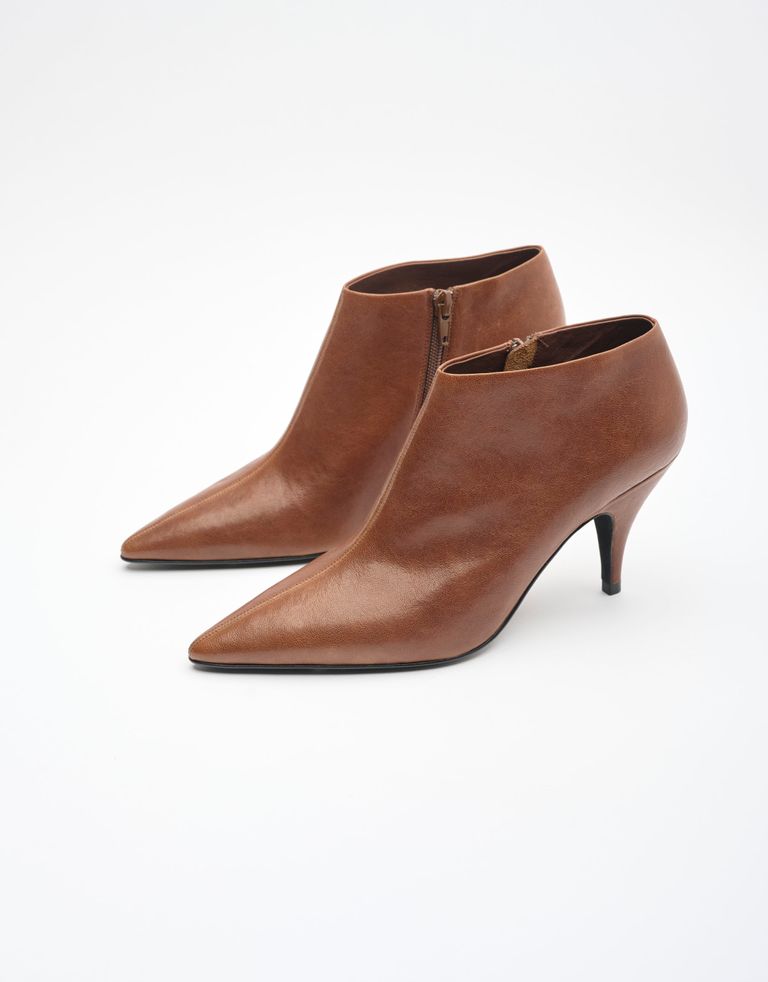 נעלי נשים - Jeffrey Campbell - מגפונים עם עקב LAVERNA - חום4