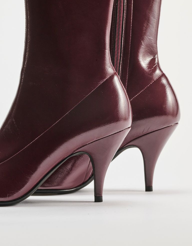 נעלי נשים - Jeffrey Campbell - מגפונים עם עקב LOOKER - בורדו1