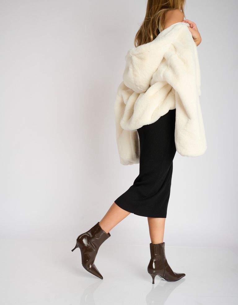 נעלי נשים - Jeffrey Campbell - מגפוני עקב SINDEE - חום3