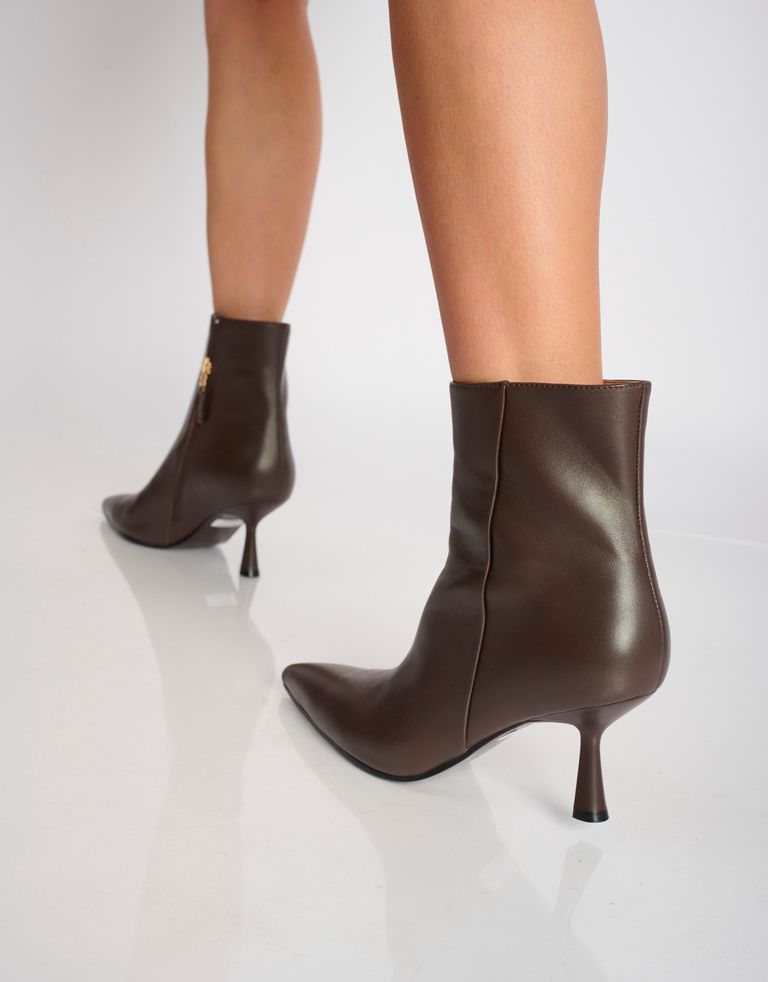 נעלי נשים -  - מגפוני עקב SAKURA - חום כהה4