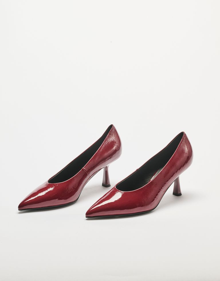 נעלי נשים -  - נעלי סירה עקב גבוה TIARE - בורדו4