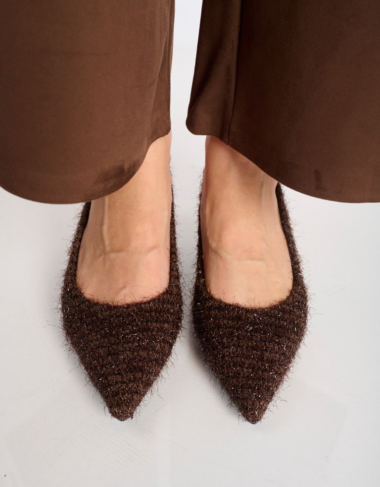 נעלי נשים -  - נעלי סירה עם עקב LOBELIA - חום כהה4